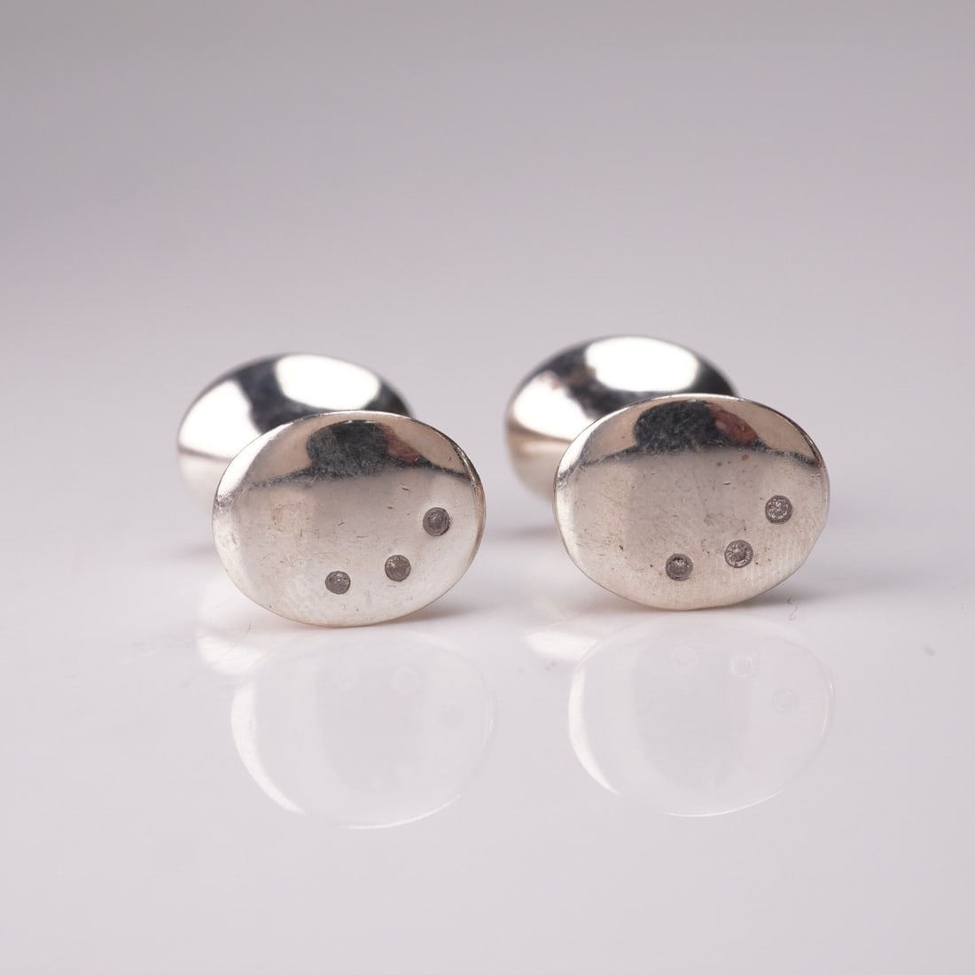 Pair of Sterling Silver Modernist Cufflinks Stamped 925 (1 of 4)