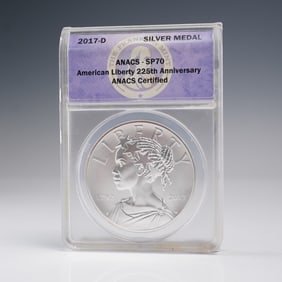 2017-D American Liberty 225th Anniversary Silver Medal ANACS Graded SP 70