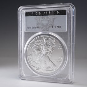 2019-W American Silver Eagle Type 1 Dollar PCGS Graded SP 70 Burnished