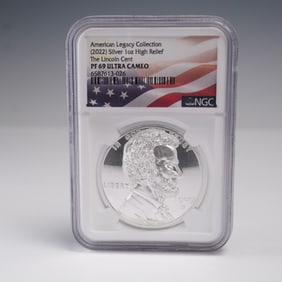 2022 Silver "The Lincoln Cent" Tribute NGC Graded PF 69 Ultra Cameo