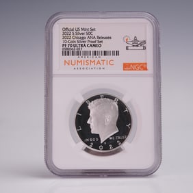 2022-S Silver Kennedy Half Dollar NGC Graded PF 70 Ultra Cameo