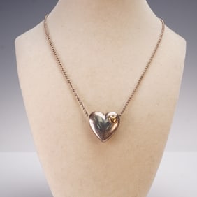 Bayanihan Sterling Silver and 18K Gold Heart Necklace