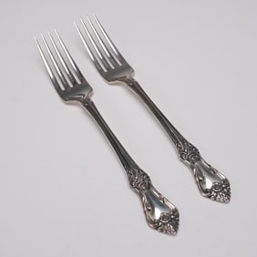 Pair of Oneida Sterling Silver Dinner Forks, Afterglow