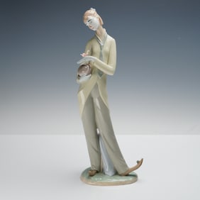 Lladro Porcelain Figurine, Romantic Clown 1008055