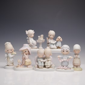 7pc Enesco Johnathan & David  Porcelain Figurines