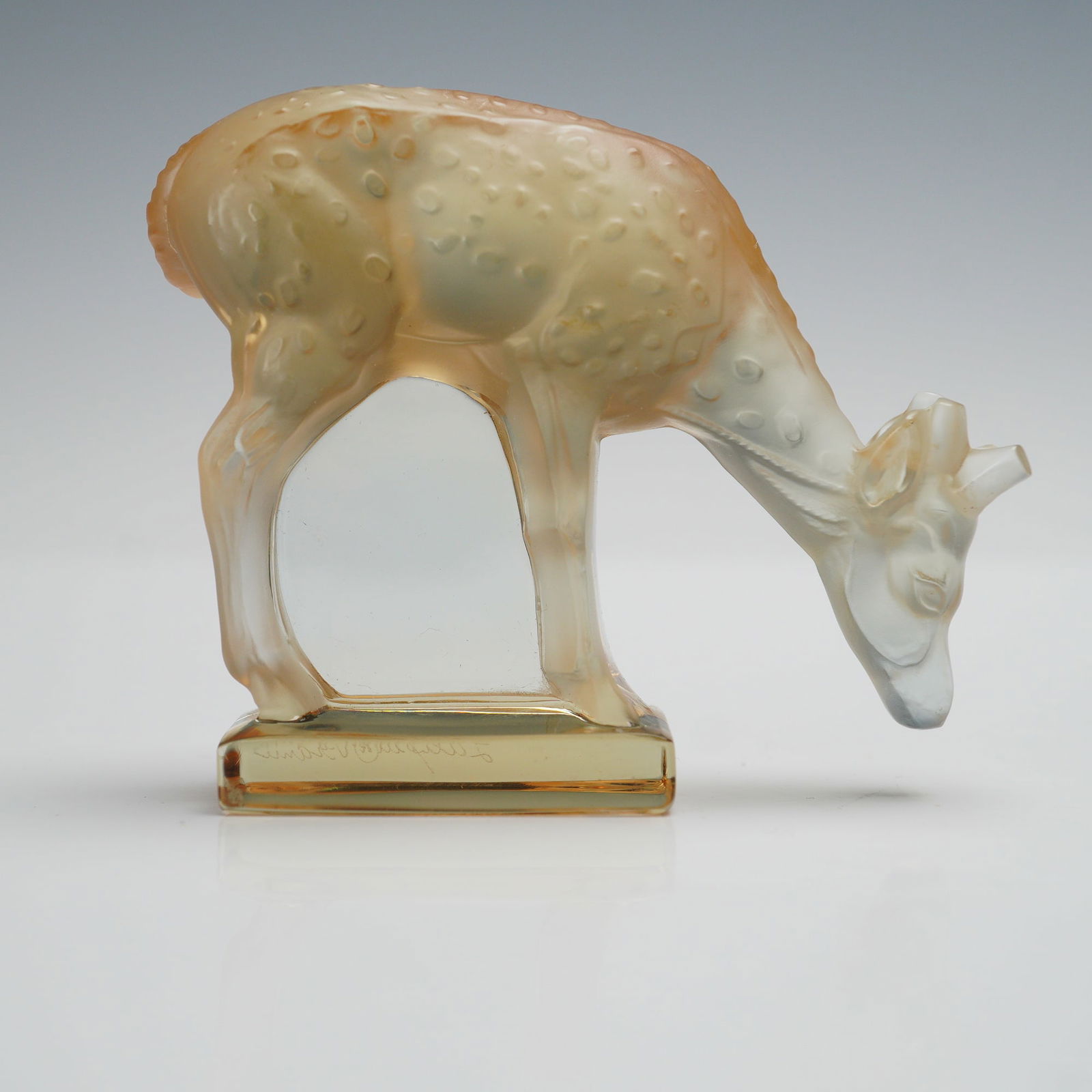 Lalique Crystal Figurine, Yellow Deer (1 of 5)