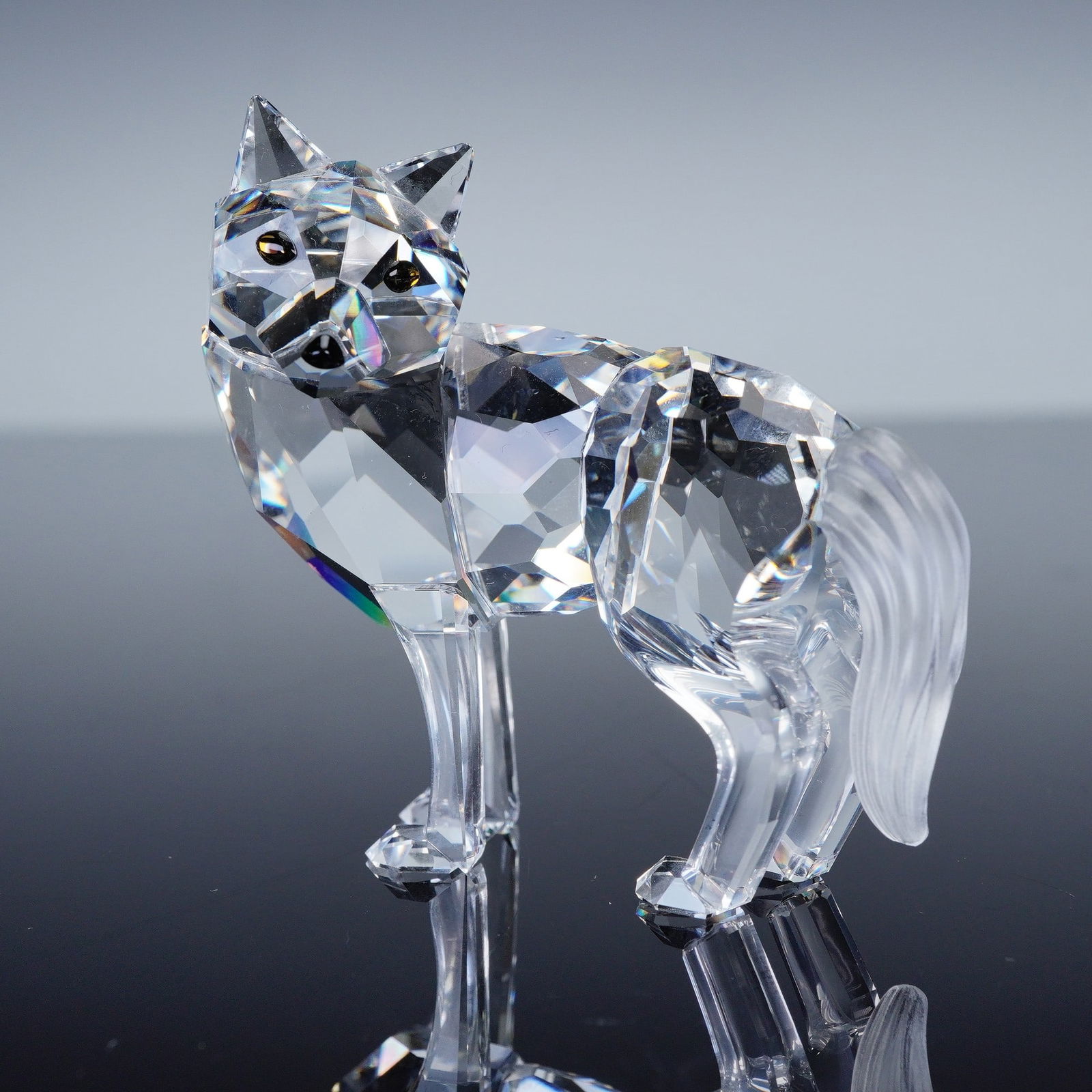 Swarovski Silver Figurine, Wolf (1 of 7)