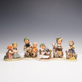 5pc Goebel Hummel Barn Themed Figurines