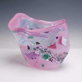 Contemporary Studio Art Glass Vase