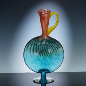 Kosta Boda Kjell Engman Art Glass Jug, Bon Bon