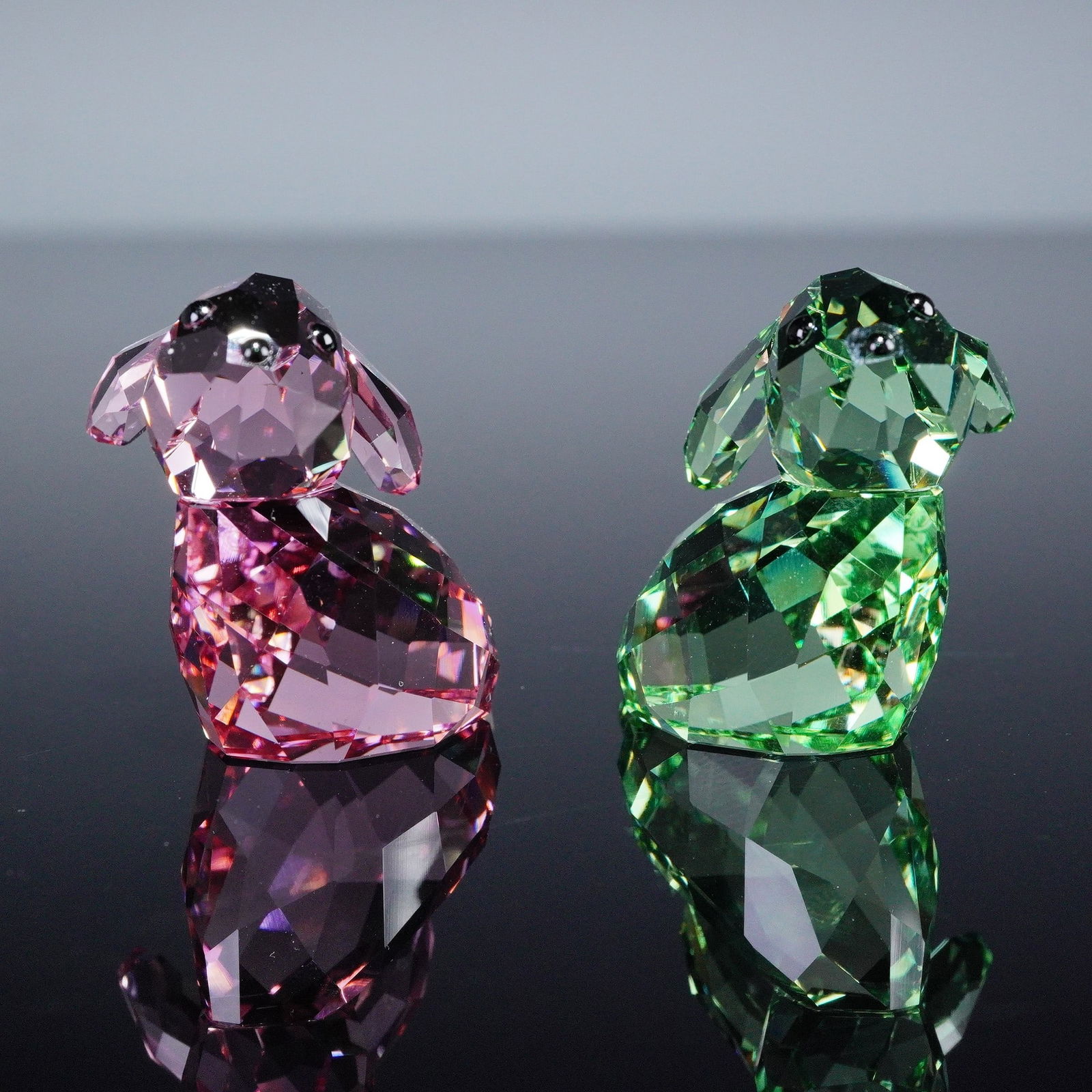 2pc Swarovski Lovlots Crystal Figurines, George and Georgina Rabbits (1 of 5)