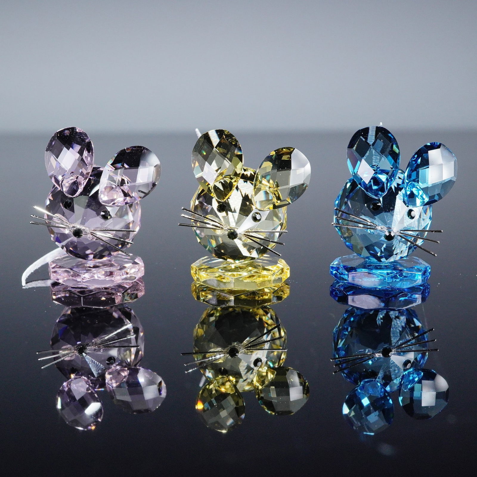 3pc Swarovski Lovlots Crystal Figurines, Mouse - 2016 Replica (1 of 6)