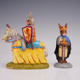 2pc Royal Doulton Arthurian Legends Collection Bunnykins Figurines