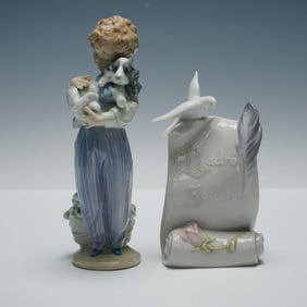 2pc Lladro Society Figurine and Plaque, My Buddy