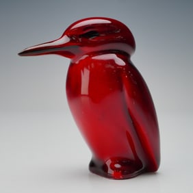 Royal Doulton Rare Flambe Figurine, Kingfisher Standing