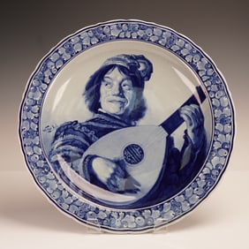 Delft Ceramic Hanging Charger, The Lute Player