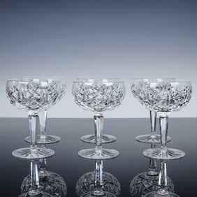 6pc Waterford Glengarriff Crystal Champagne Glasses