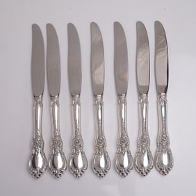 7pc Towle, Sterling Silver Dinner Knives, St. Michele Pattern