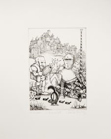 Charles Bragg, Camelot, Limited Edition Etching, Signed and Numbered