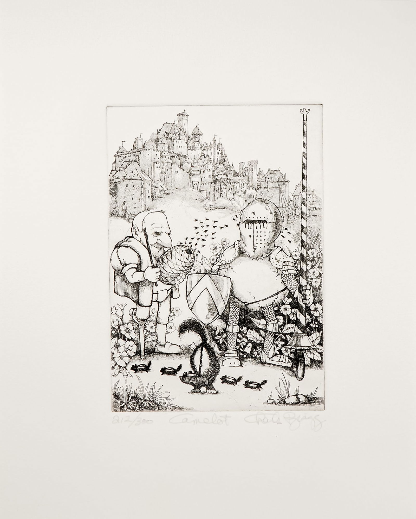 Charles Bragg, Camelot, Limited Edition Etching, Signed and Numbered (1 of 4)