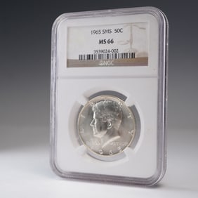 1965 SMS Kennedy Half Dollar Coin NGC Graded MS 66