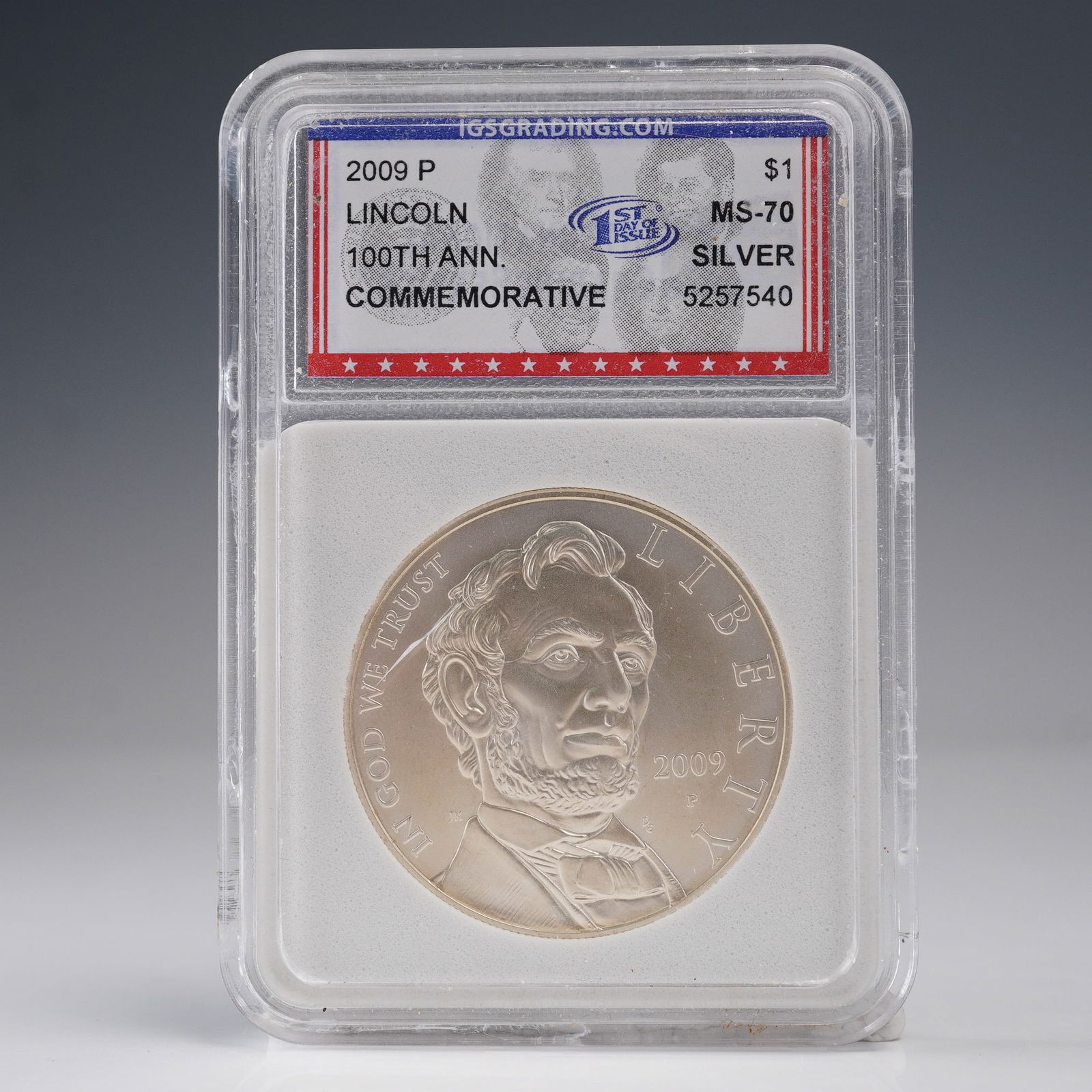 2009-P Lincoln Commemorative Silver Dollar IGC Graded MS 70 (1 of 4)