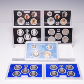 7pc U.S. Mint Proof Set Lot Women & State Quarters