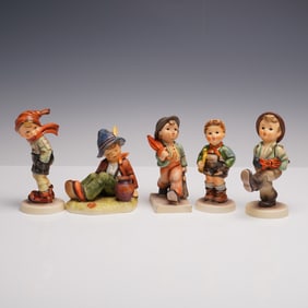 5pc Goebel Hummel Porcelain Figurines