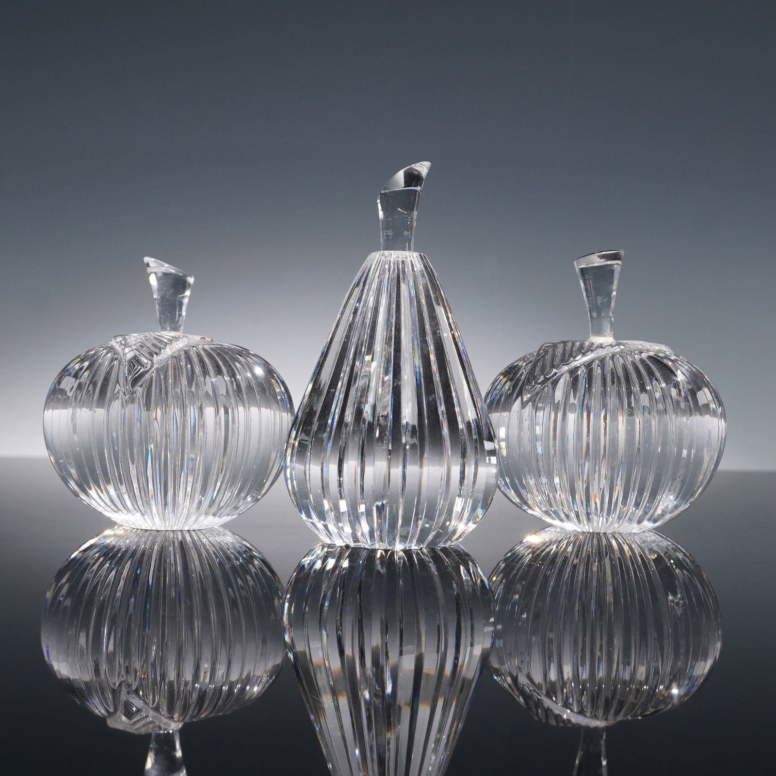3pc Waterford Crystal Paperweights, Fruit Grouping (1 of 7)