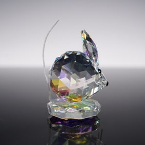 Swarovski Crystal Figurine, Mouse Replica Aurora Borealis 5134826