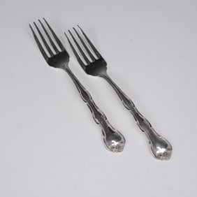 Pair of Gorham Sterling Silver Salad Forks, Rondo
