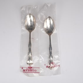2pc Gorham Rondo Sterling Silver Teaspoons