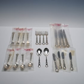 22pc Gorham Sterling Flatware Set, Rondo