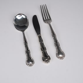 3pc Gorham Sterling Silver Fork, Spoon and Butter Spreader, Rondo