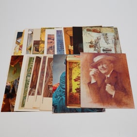 16pc Vintage Art Postcards, Portraits and Masterworks