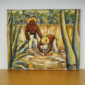 Gale Bennett, Original Oil on Canvas, Tropical Day, Signed