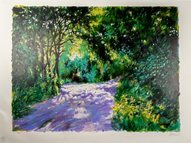Aldo Luongo, Large Serigraph on Paper, Road to Cordoba, Signed & Numbered