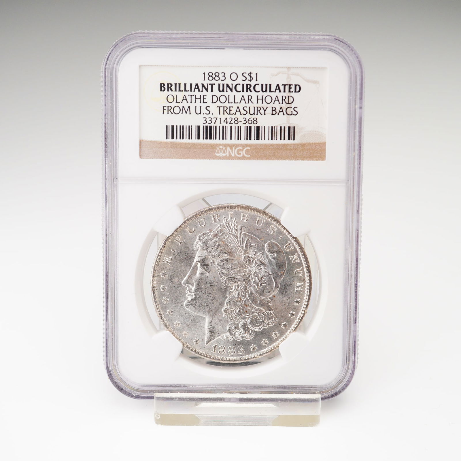 1883-O Morgan Silver Dollar Olathe Hoard NGC Graded Brilliant Uncirculated (1 of 4)