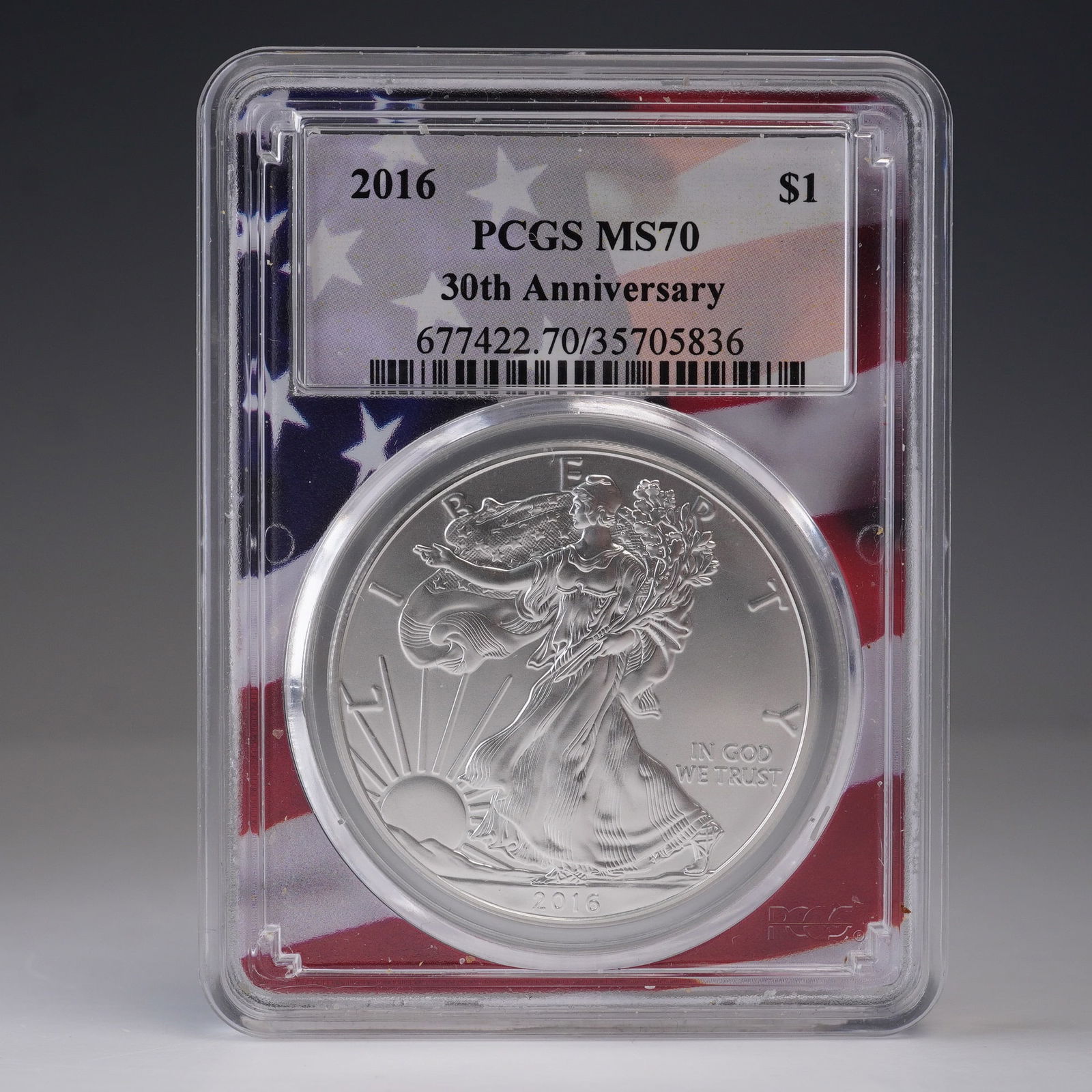 2016 American Silver Eagle Type 1 Dollar 30th Anniversary PCGS Graded MS 70 (1 of 4)