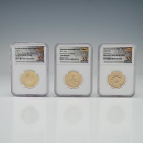 3pc 2020-D & 2021-S American Innovation Dollar Coins NGC Graded