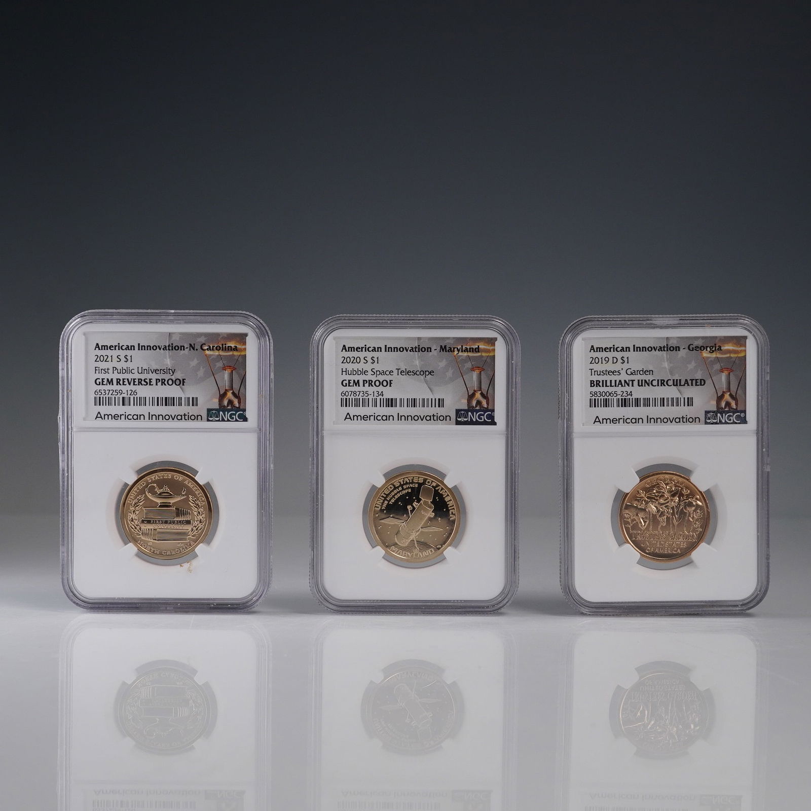 3pc American Innovation Coin Set Georgia MD NC NGC Slabbed (1 of 8)
