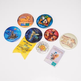 8pc Disney Collector & Event Pinback Buttons includes Thumper's Easter Egg