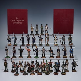 41pc Waterloo Regiments Hand Painted Figurines with Boxes