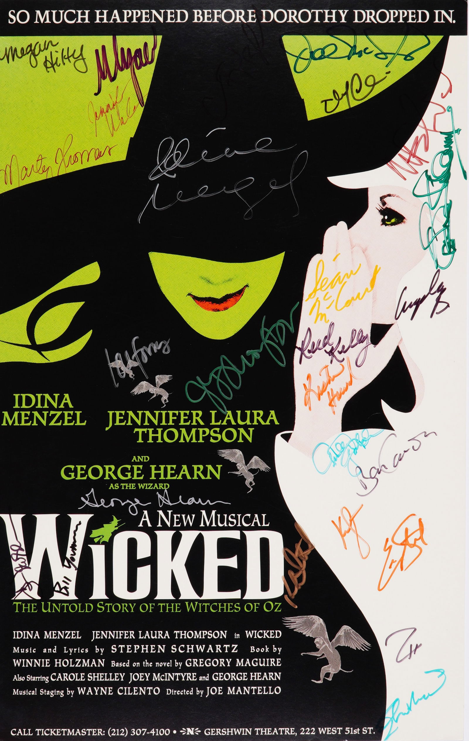 Wicked Broadway Poster Autographed by Original Cast (1 of 3)