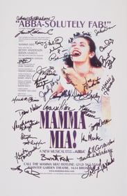 Mamma Mia Broadway Poster Signed by Original Cast