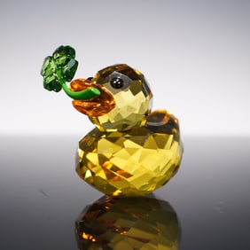 Swarovski Crystal Figurine, Happy Duck Good Luck