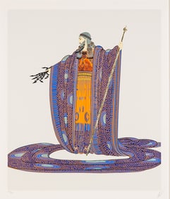 Erte, Embossed Serigraph on Paper, Zeus, Signed & Numbered