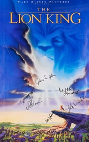 The Lion King Walt Disney World Co Poster Autographed by Cast w/ COA