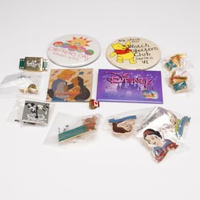 14pc Disney Collectible Buttons and Pins Assortment Featuring Pocahontas