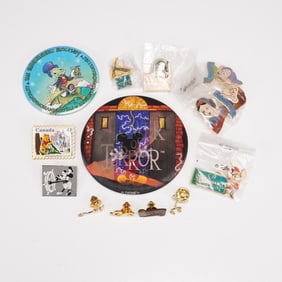 14pc Disney Collector Pins & Pinback Buttons with Tower of Terror & Jiminy